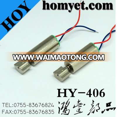 Cylinder Type Mini DC Vibrating Motor with Cables for Toy (HY-406)