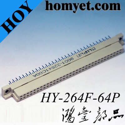 Top Level 64pin Dual Rows Female DIN 41612 Connector for Communication