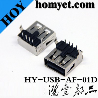 Right Angle DIP USB a Type Connector for Computer Parts (USB-AF-01D)